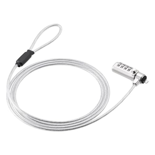 イーサプライ セキュリティワイヤー パソコン盗難防止 ノーブルロック 3.2×4.5mm ダイヤル錠 4桁 スリムシリンダ コンパクトシリンダ EZ2-SL107