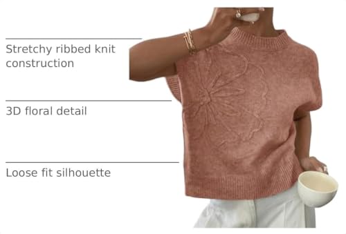 Image of SOLY HUX Women's Short Sleeve Business Casual Sweater