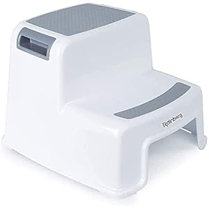 Rainberg 2 Step Stool for Kids, Sturdy Double Step Stool for Toddlers, Anti-Slip Stool for Children,Toddler’s Stool for…