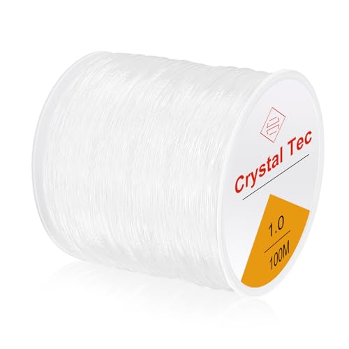 Vivifying 1mm Crystal Bracelet String,100m String for Bracelet Making Ideal for DIY Jewellery Making Necklace and Beading Thread