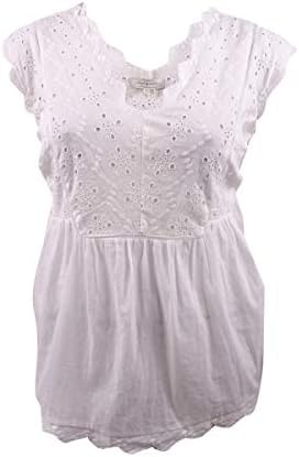 lucky brand white eyelet top