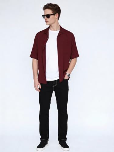 Image of Urbano Fashion Men's Straight Fit Heavy Washed Denim Jeans Stretchable