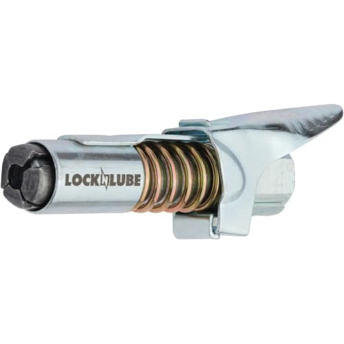 Image of LockNLube Grease Gun Coupler, Patented Locking Jaws Create A Secure, Leak-Free Seal, The Original Rebuildable Locking Coupler, Rated to 10,000 PSI