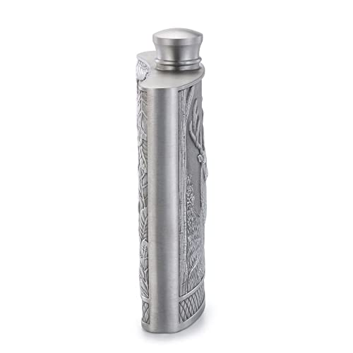 Royal Selangor Hand Finished Woodland Collection Pewter Stag Hip Flask Gift #TOP5