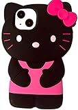 YJQYJH Silicone 3D Cartoon Animal Cover,Kids Girls Boys Cool Cute Cases,Kawaii Soft Gel Rubber Unique Character Protective Case (Black Cat,for iPhone 13/14 / 15)