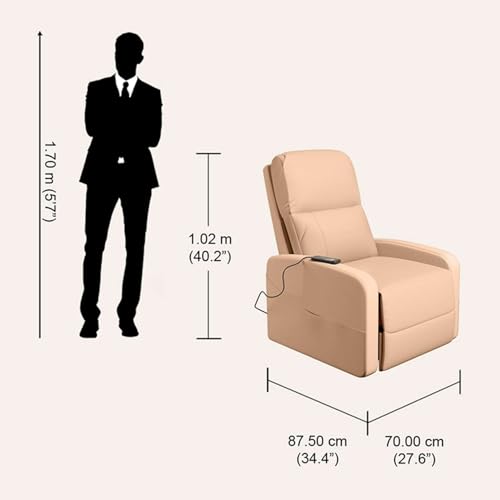 Image of Interio by Godrej Milos Manual 1-Seater Synthetic Leather Recliner Sofa