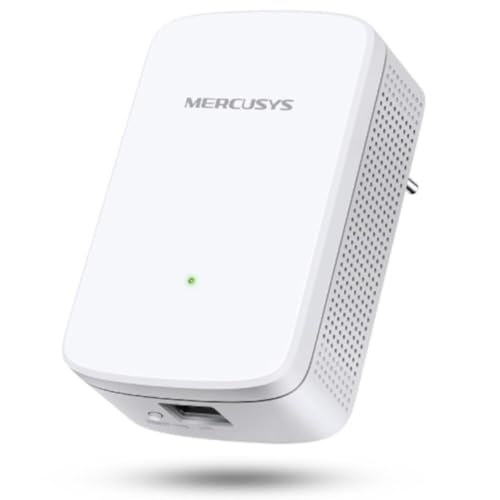 MERCUSYS ME10 Repetidor WiFi, extensor de rede, amplificador sem fios 300 Mbps, WPS botão, play e plug, indicador LED de sinal, fácil configuração, compatível com