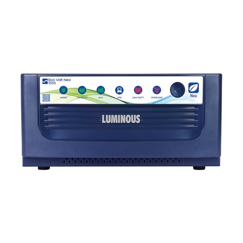 Luminous Eco Volt Neo 1550 Pure Sine Wave Inverter for Home,Office & Shops | 1400VA Inverter | Reliable Power Backup | High Performance| Easy Installation | 36 Months Warranty