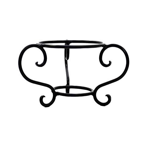 Laredo Import Iron Triple S Stand Base, 4.75 Inches High x 8 Inches Wide. Ring is 5 Inches in Diameter. Bronze Color Handmade. Cover