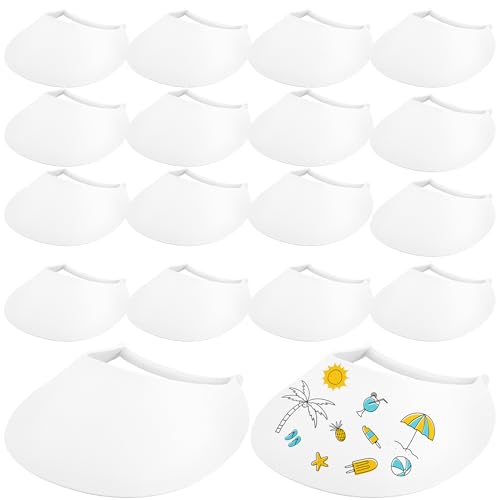 Visière en mousse DIY lot de 18 chapeau été réglable pour enfant et loisirs créatifs