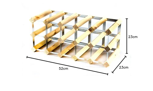 Cranville wine racks Classic pineta 15 Bottiglia di Vino e Metallo zincato cremagliera già assemblate - immagine 4