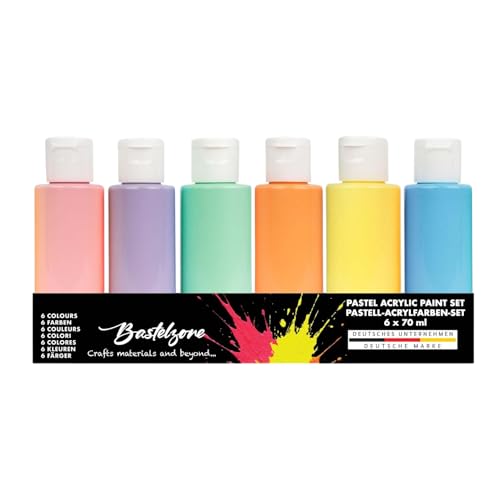 SÜDOR Pastell-Acrylfarben-Set für Kinder und Erwachsene. 6 Farben je...