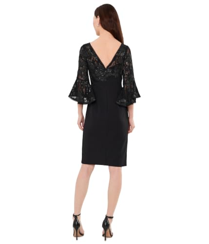 Image of Adrianna Papell Floral Lace Combo Dress