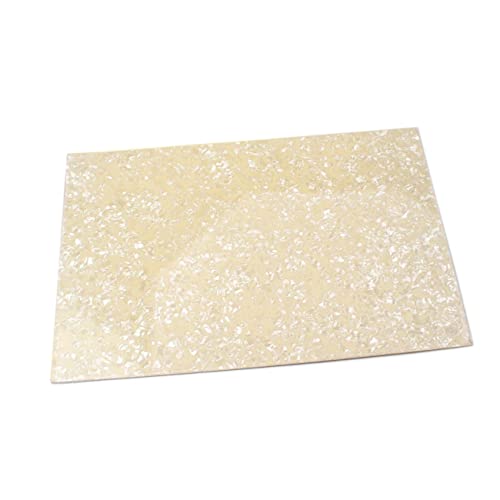 Mikinona 自粘式アコースティックギターピックガードシート ピックガード素材ブランク 用 ギター保護フィルム付き ホワイトパール