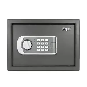 Equal 20L SecureLitePro Safe Locker for Home | Economic Electronic Safe Locker with Programmable Pincode Access and Mechanical Emergency Key | 3 Years Limited Warranty | 20 Liter - Grey