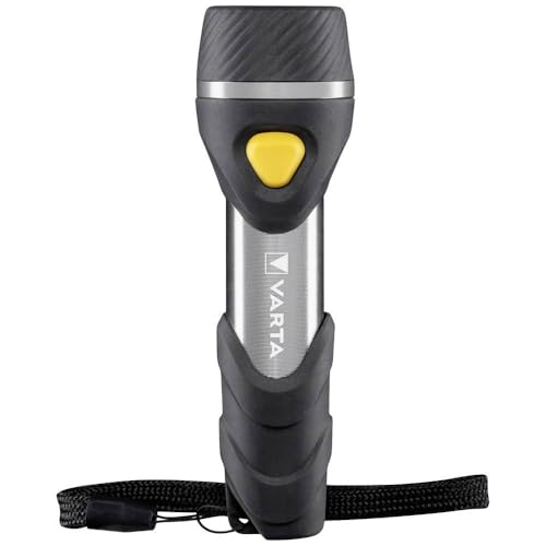 VARTA Taschenlampe mit 5 LEDs inkl. 1x AA Batterien, Day Light Multi LED F10 Leuchte, Taschenleuchte mit Anhänger, Lampe ideal für Haushalt, Angeln, Garage, Notfall, Stromausfall, Outdoor