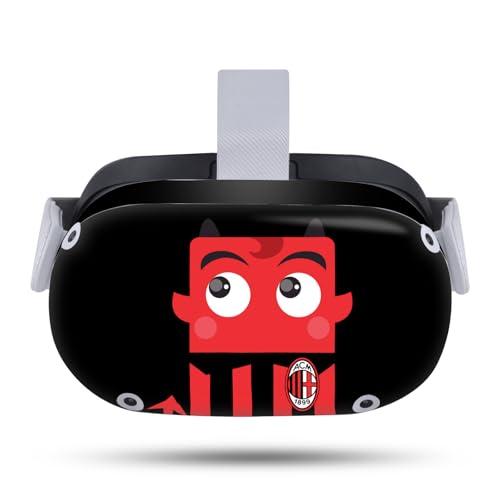 Head Case Designs Officially Licensed AC Milan Mascotte Art Vinyl Sticker Skin Decal Cover Compatible with Meta Quest 2