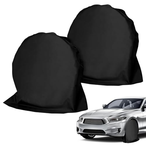 2 Piezas Fundas Protectoras, Funda de Rueda, Cubiertas para Ruedas de Caravana, Se Adapta a Neumáticos de 27-29 Pulgadas, Caravana, Autocaravana, Coche, Negro