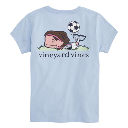 vineyard vines Girls' Soccer Whale Short-Sleeve Pocket Tee