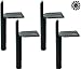 DUQZ 4 Stück Ersatz Möbelfüße Schwarz Metall, 5" / 13cm Tv Lowboard Möbelfüsse, DIY Möbel Füße Tischbeine Schrankfüße , Bett für Stühle, Schrank und Sofa, andere Möbelbeine. (13cm, Black)