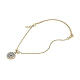 Alex and Ani Path of Symbols Adjustable Anklet for Women, Evil Eye Charm, Rafaelian Gold Finish,...
