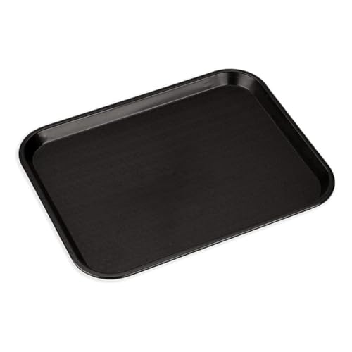 Image of Forge Printech Small Plastic Tray 10x14 Black, use in Home and Kitchen, Durable Plastic Tray for Multi Purpose, Ideal for Serving Beverages and Food (1, Black)