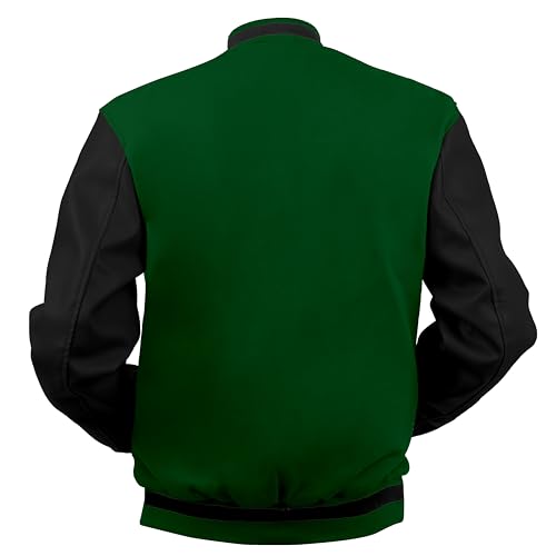 Image of Baseball Wool Letterman Varsity Faux Leather Sleeve For Men | Wool Varsity Bomber Jacket