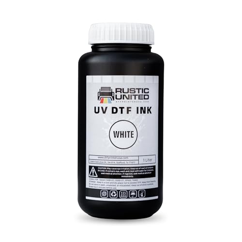 Premium White UV DTF Ink 1000ML Clog-Free Ultraviolet Ink for UV DTF Printers Clear Gloss Varnish & White Ink for Hard Surface Sticker Printing Reliable Color Accuracy Vivid Color