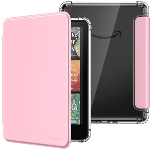 MoKo Funda para Nuevo 7' E-Reader, Cubierta Ultra Delgada Estuche Carcasa TPU Transparente Trasera Auto Activación/Reposo, No Apto BOOX & Kobo, Rosa