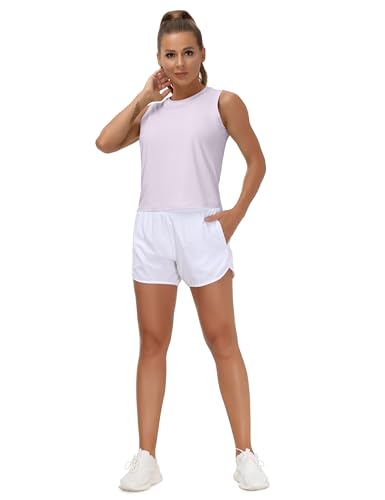 Image of THE GYM PEOPLE Women's Workout Tops in Ice Silk Quick Dry Sleeveless
