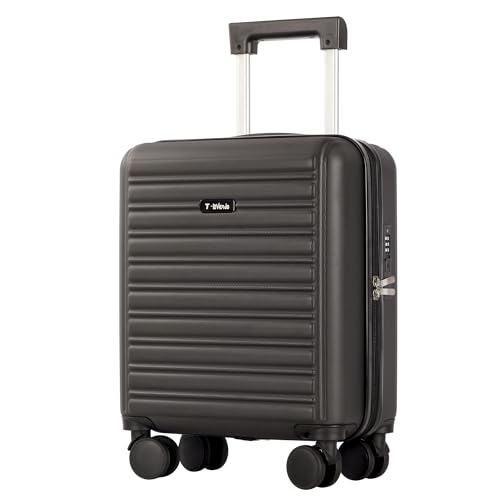T-LOVENDO.ES Maleta de Cabina Pequeña Viaje Trolley 16” (30L). Equipaje de Mano ryanair, Wizz Air, Easyjet.4 Ruedas 45x35x20cm. Semirigida. Cerradura. Asa telescópica. Negra