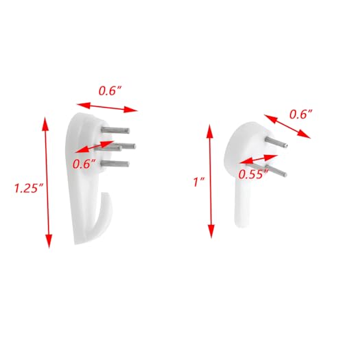 Image of Dnyta 100pcs Invisible Nail Screws Wall Hooks Picture Hanging Kit No Trace Picture Hangers Invisible Wall Nails for Hanging Photo Frame,Decoration,Artwork Picture(2 Types)