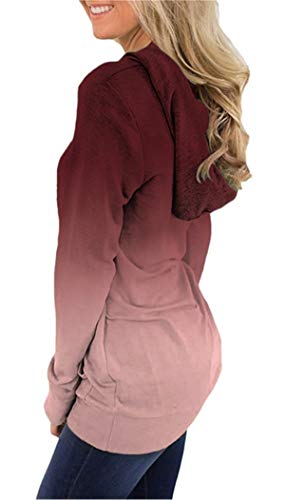 Image of MODARANI Womens Pullover Hoodie Sweatshirts Casual Tunic Tops Kangaroo Pocket Shirts Tie Dye&Floral Print
