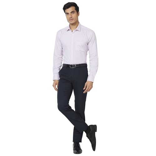 Image of Park Avenue Men's Pure Cotton Checks Pattern Slim Fit Semi Cutaway Collar Full Sleeve Formal Shirt