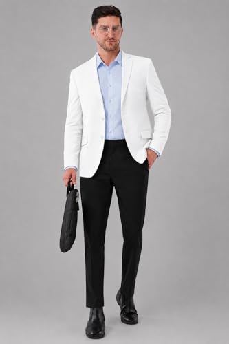 Image of SaintX Men's Premium 4-Way Comfy Stretch Sunscreen Blazer | Light Weight, Designed for Summers | Fully Lined | Comfort able Slim Fit | Wrinkle Resistant, All-Day Casual & Formal Signature Coat (JK11)