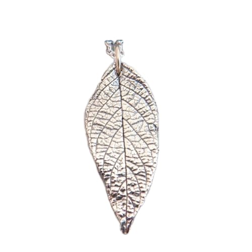 Collier argent 925 feuille d'héliotrope LKBEADS bijou haute précision de 45 cm