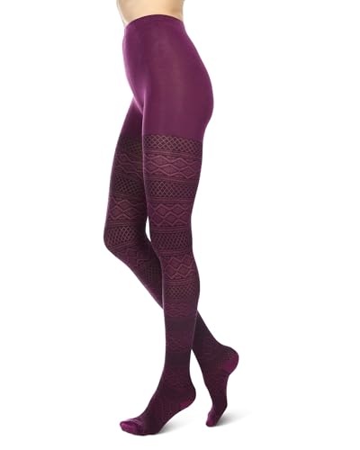 Image of MeMoi Paisley Pop Cotton Blend Sweater Tights