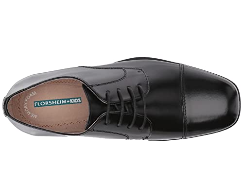 Florsheim Boy's Reveal Cap Toe Ox, Jr. (Toddler/Little Kid/Big Kid) Black 6 Big Kid M #TOP2