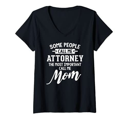 Womens Mothers Day Design for an Attorney Mom V-Neck T-Shirt