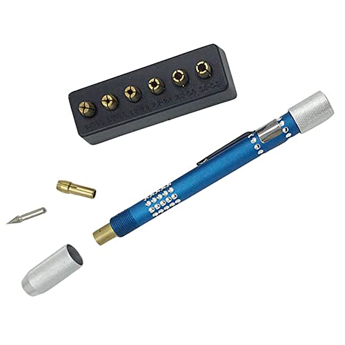 SEIWEI Escariador de cuentas de diamante, mini escariador manual de cuentas con 6 soportes de brocas de diferentes tamaños, herramienta de joyería para moler perlas, joyas, cuentas