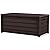 Keter Brightwood 120 Gallon Weatherproof Backyard Deck Box Outdoor Patio Furniture, Lockable Patio Storage Container & Pool Accessory Organizer, Brown