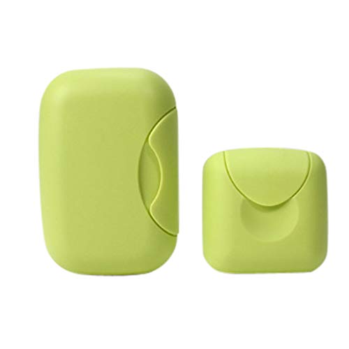 Junhouse 2 Stück Reise-Seifenbox Seifenschalen Halter Behälter für Badezimmer Camping Fitnessstudio, grün, Einheitsgröße