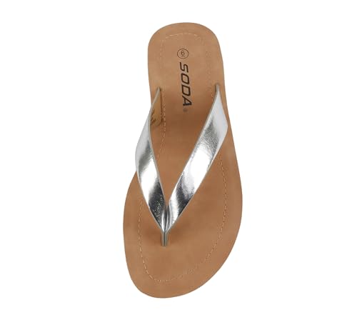Image of Soda Shoes Women Flip Flops Basic Plain Slippers Thongs Sandals Strap Casual Beach Ella-S