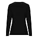 Plus Size Long Sleeve Shirt Women Fashion Going Out Top Rhinestone Sequin Keyhole Neck Slim Casual T-Shirt Black