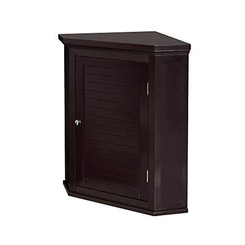 Versanora Wooden Cupboard Wall Mounted Bathroom Corner Storage Unit, MDF, Brown, 57.15 x 38.1 x 60.96 cm Main Image Small