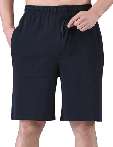 Zoulee Men's 9" Lightweight Jersey Shorts Front Zipper4