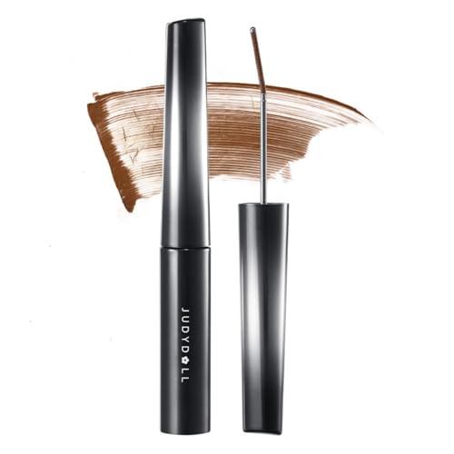 JUDYDOLL 3D Curling Eyelash Iron Mascara Tubing Mascara with Ultra Fine Metal Wand Contains Lengthening Fibers Clump-Free & Smudge-Proof Waterproof & Long-Lasting(6Percision Design#02 Brown 0.11oz)