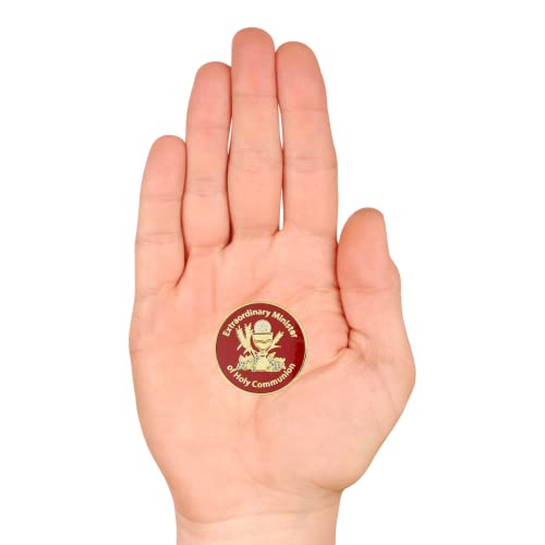 Image of Needzo Extraordinary Minister of Holy Communion Enamel Lapel Pin for Backpack, Jacket or Hat, Christian Religious Gifts for Women and Men, 1 Inch