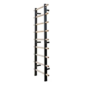 DHT Wood Stall Bar, Swedish Ladder Suspension Trainer with 9 Strategic Rods, for Home, Gym, School and Clinics