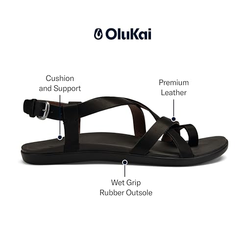 Image of OluKai Upena Women's Strappy Beach Sandal, Lightweight & Durable Design | Water Resistant Slides for All-Day Comfort & Style